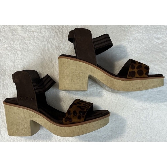 Pierre Dumas Sandal Womens 8.5 Clue-3 Ankle Strap Platform NEW IN BOX Leopard - Picture 3 of 5